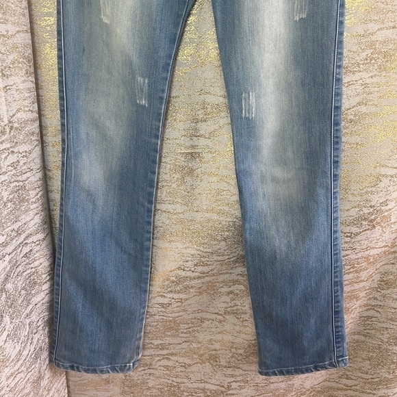 LEE Nice Light Blue Wash Sequinned/Metal Detailed Straight Jeans Size 28 - Picture 4 of 15
